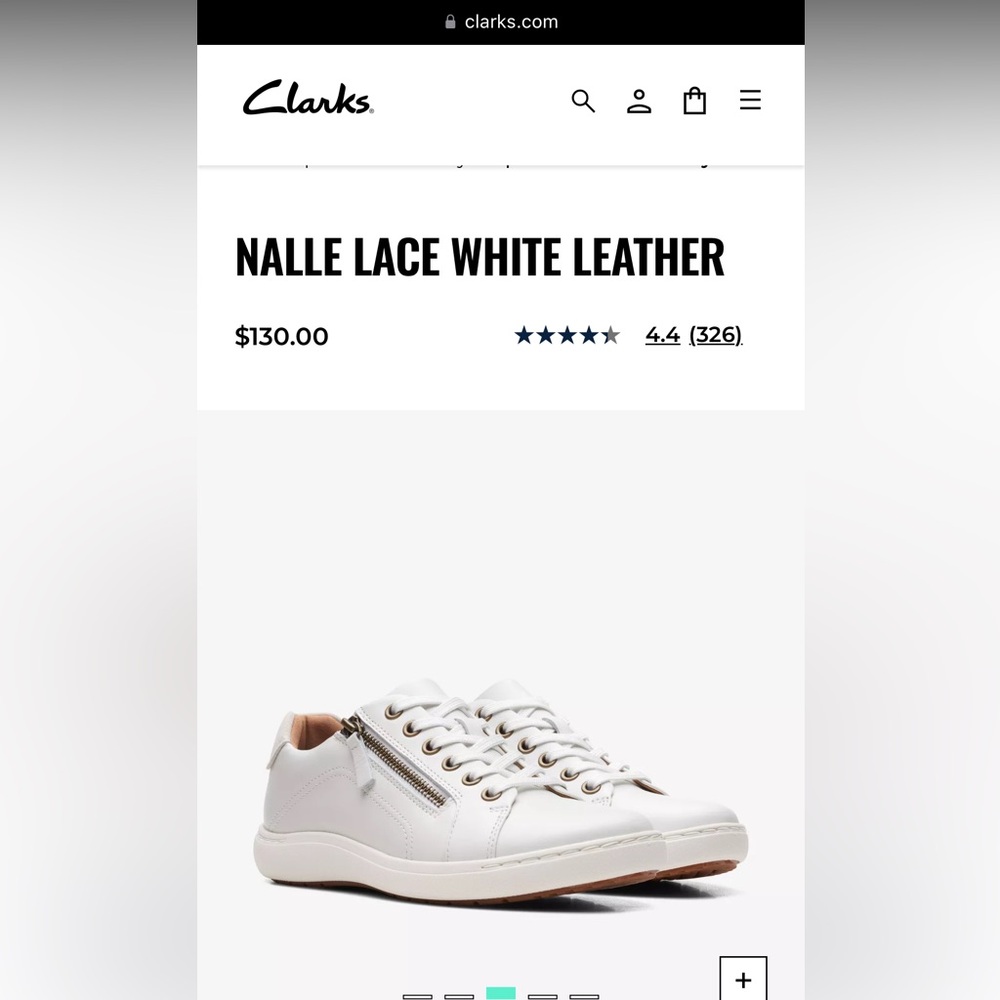 Clarks NALLE LACE WHITE LEATHER shoes